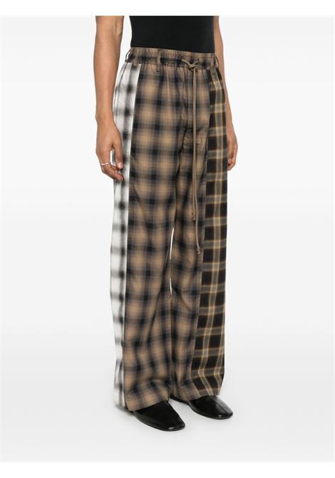Brown checked trousers Song for the mute - men SONG FOR THE MUTE | 251MPT096MLT